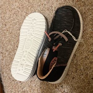 Hey Dude Kids Black and White Sneakers